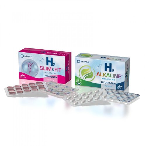 H2 SLIM&FIT®+H2 ALKALINE POWER® | 60+60 tablet | Měsíční kůra | Molekulární Vodík®