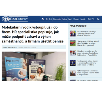 Molekulární vodík vstoupil už i do firem. HR specialistka popisuje, jak může podpořit zdraví a výkon zaměstnanců, a firmám ušetřit peníze