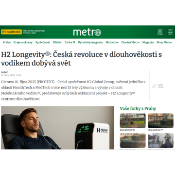H2 Longevity® Ostrava centrum zdravé dlouhověkosti