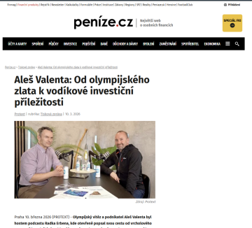 Aleš Valenta: Od olympijského zlata k vodíkové investiční příležitosti